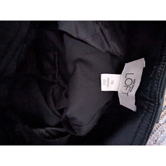 Trousers Belted 10 Marisa Trouser Nylon Black White Wide Leg Mid Rise Straight L - Picture 3 of 8